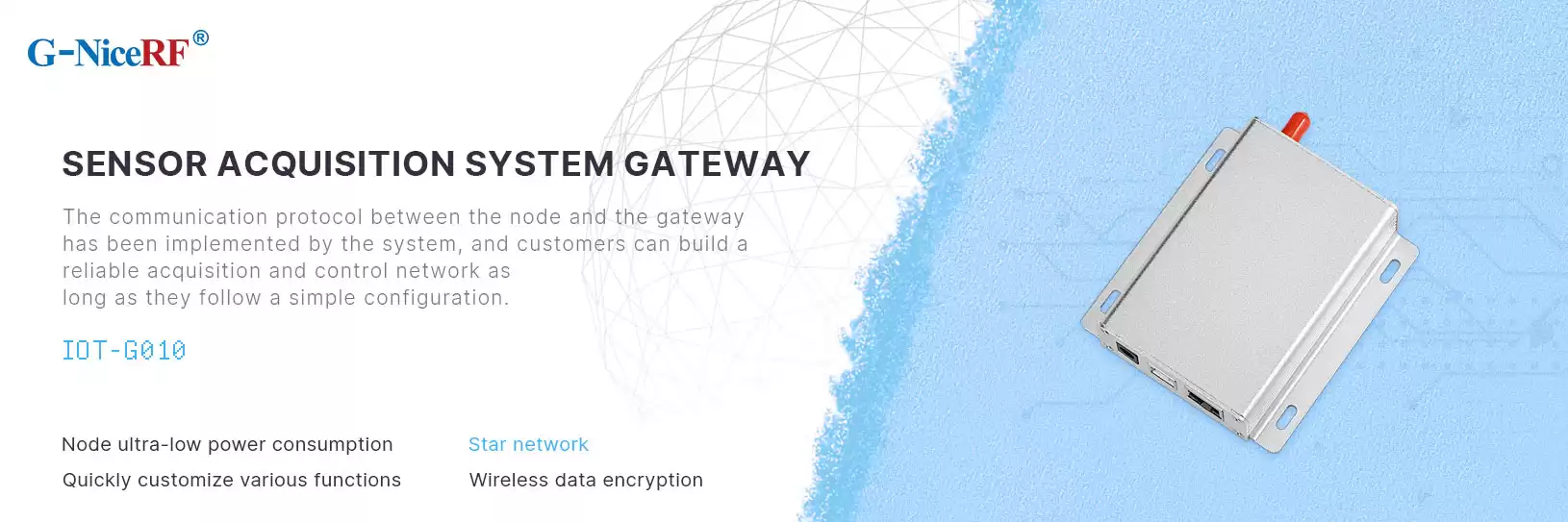 Puerta de enlace del sistema de monitoreo de sensores IOT IOT-G010