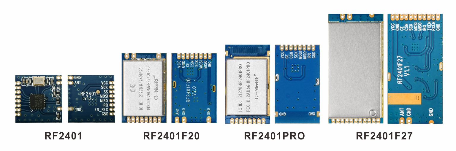 Módulo RF de 2,4 GHz RF2401, RF2401F20, RF2401F27, RF2401PRO