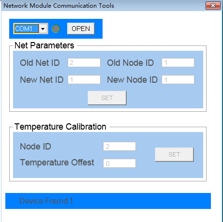 Configuración de parámetros del terminal de medición de temperatura del software de PC