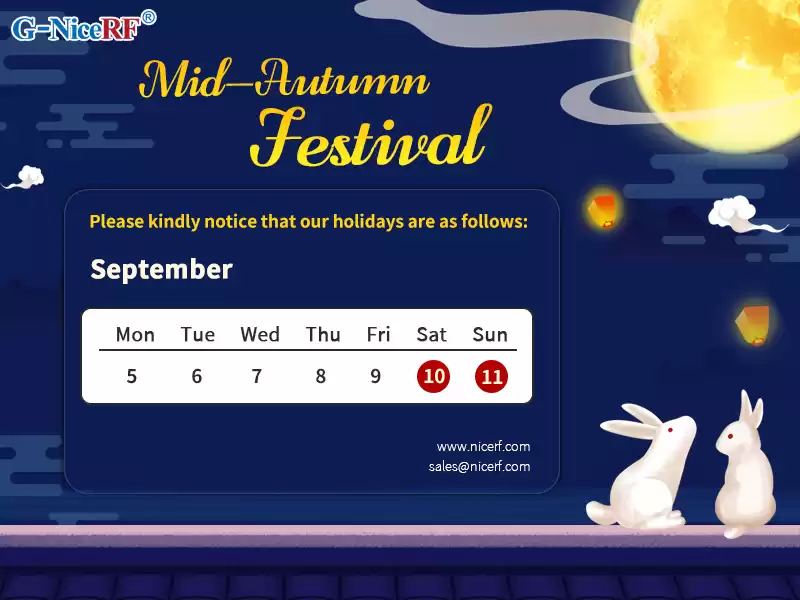 Aviso de vacaciones del Festival del Medio Otoño por NiceRF