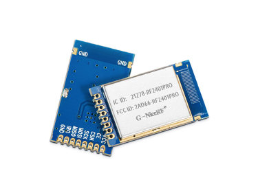 ¿Cuáles son las características del módulo transmisor y receptor de 2,4 GHz?