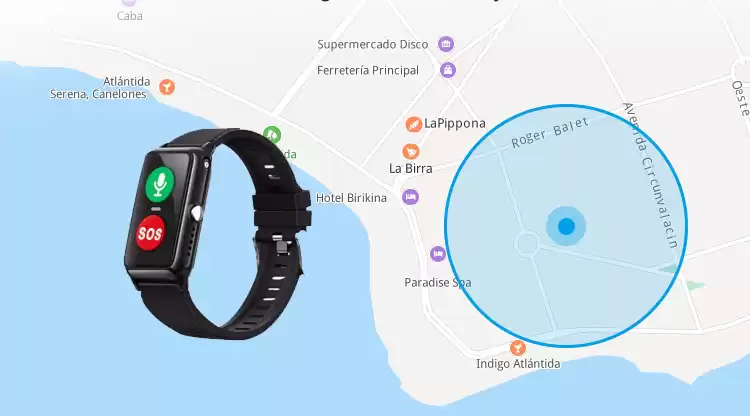 Aplicación del módulo GPS en cerca electrónica de reloj.