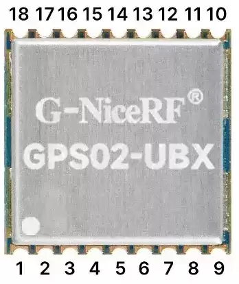 Pines del módulo GPS UBLOX GPS02-UBX