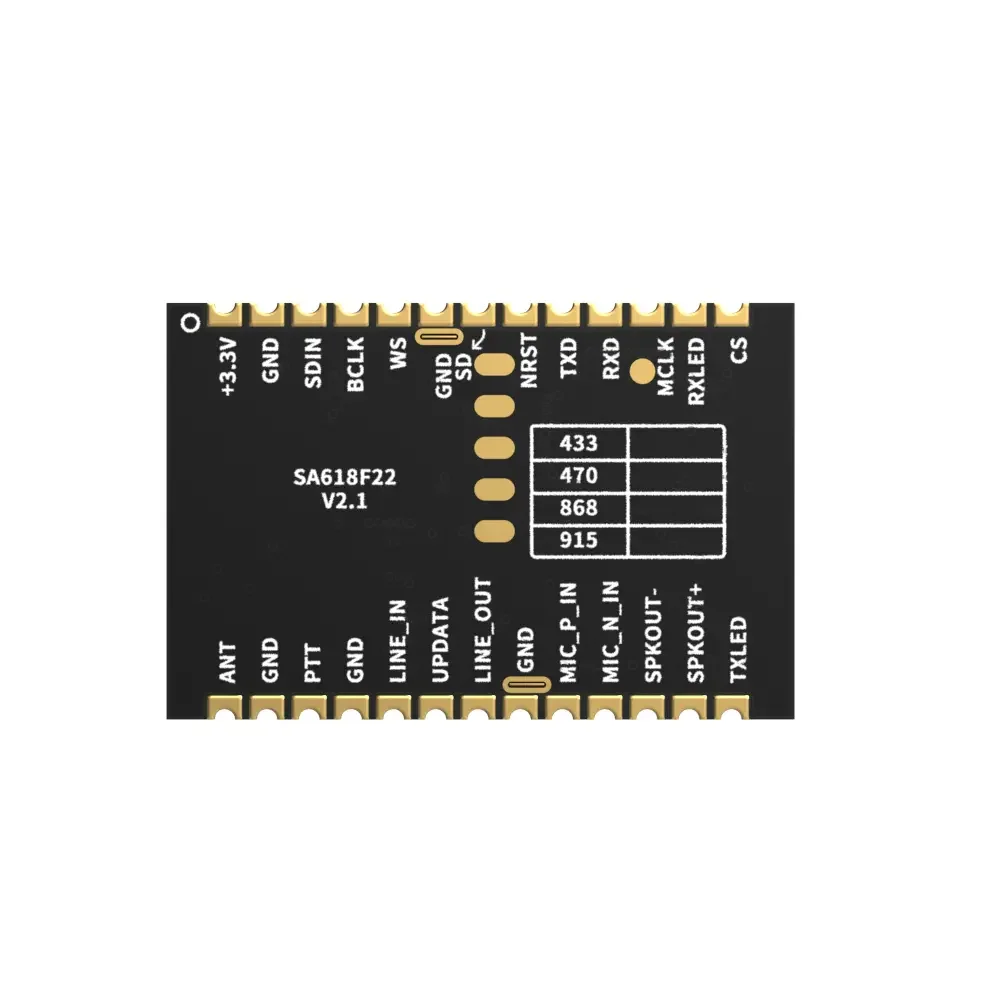 SA618F22: Módulo transceptor de audio inalámbrico dúplex completo con frecuencia de muestreo de 160 mW y 8 K