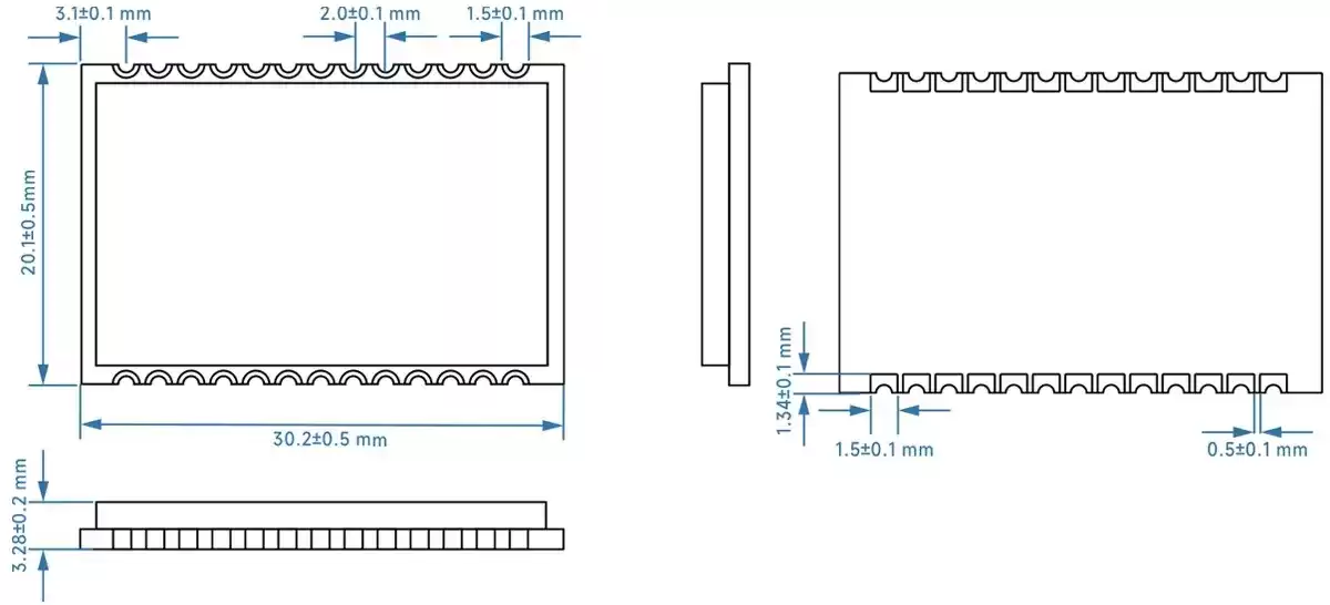Módulo de intercomunicación full-duplex tamaño SA618F22