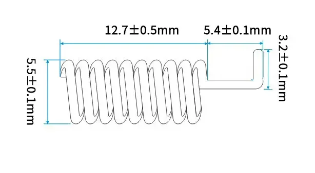 Antena de resorte de cobre de 868MHz