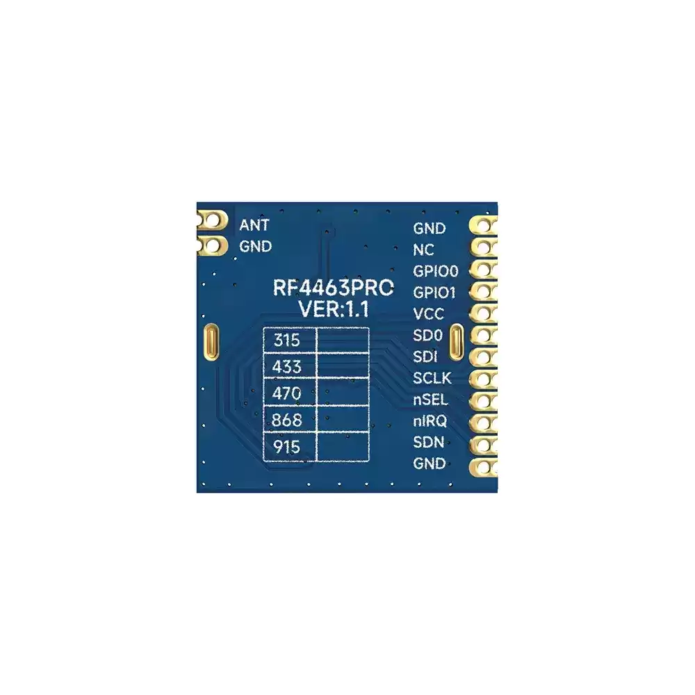 RF4463PRO-433: Módulo frontal Si4463 de 433 MHz con certificación FCC ID, IC ID y CE-RED