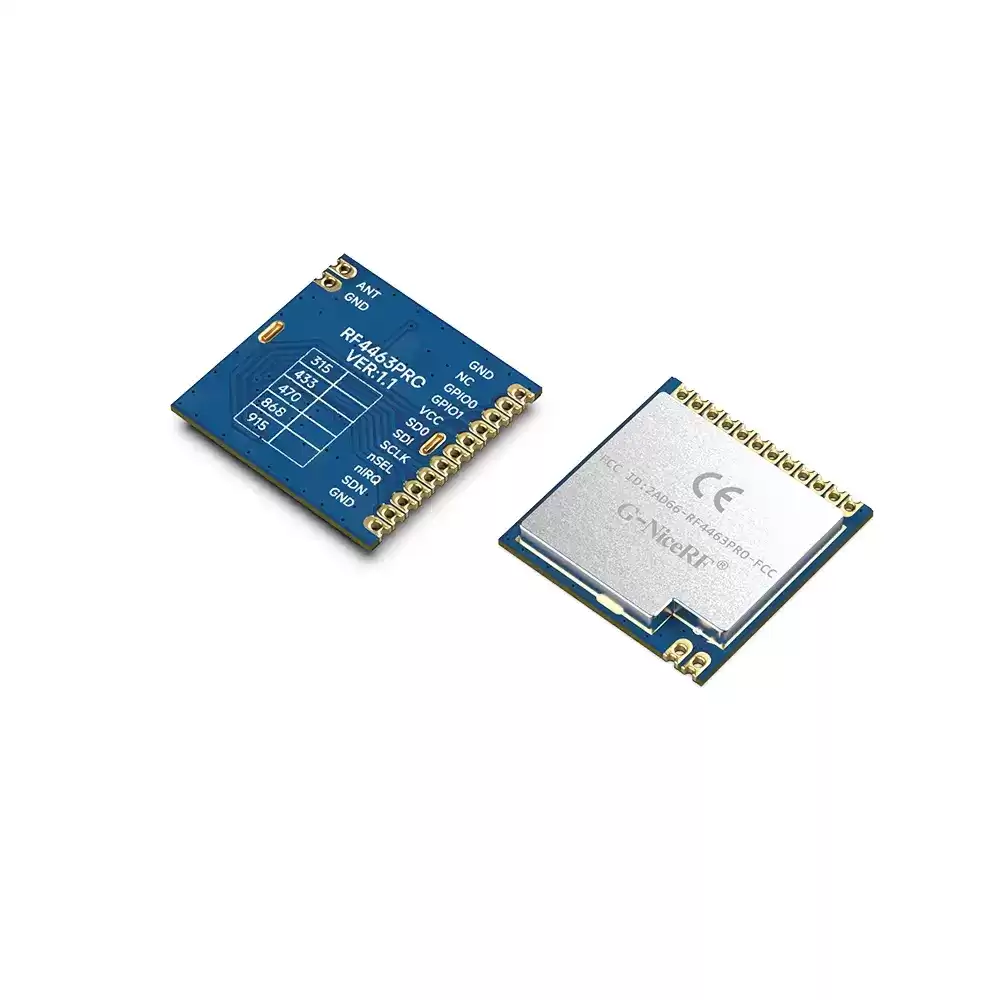 RF4463PRO-433: Módulo frontal Si4463 de 433 MHz con certificación FCC ID, IC ID y CE-RED