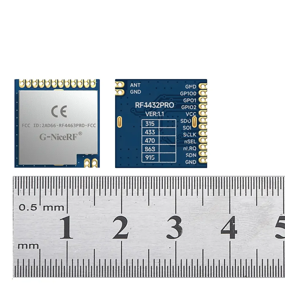 RF4463PRO-433: Módulo frontal certificado Si4463 433MHz FCC ID y CE-RED