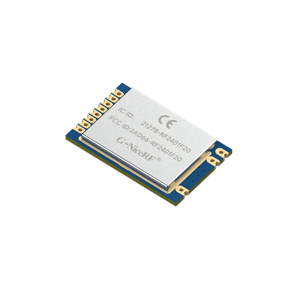 RF2401F20: nRF24L01+ 2,4 GHz CE-RED, FCC ID, IC ID y TELEC, módulo RF nórdico original certificado