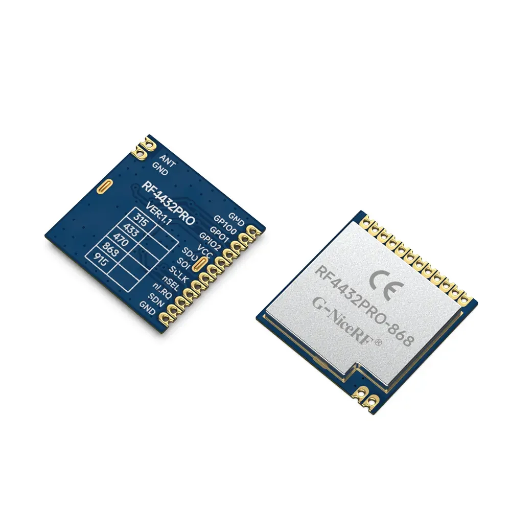 RF4432PRO: Módulo transceptor de RF de 868 MHz con certificación CE-RED y escudo