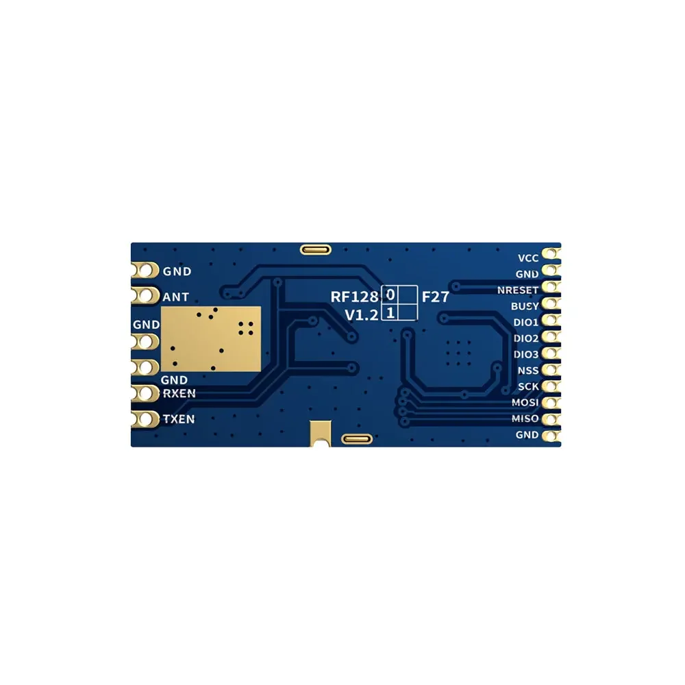 LoRa1280F27: Módulo LoRa SX1280 de 500 mW con identificación FCC y certificación CE-RED de 2,4 GHz con alimentación de interfaz SPI