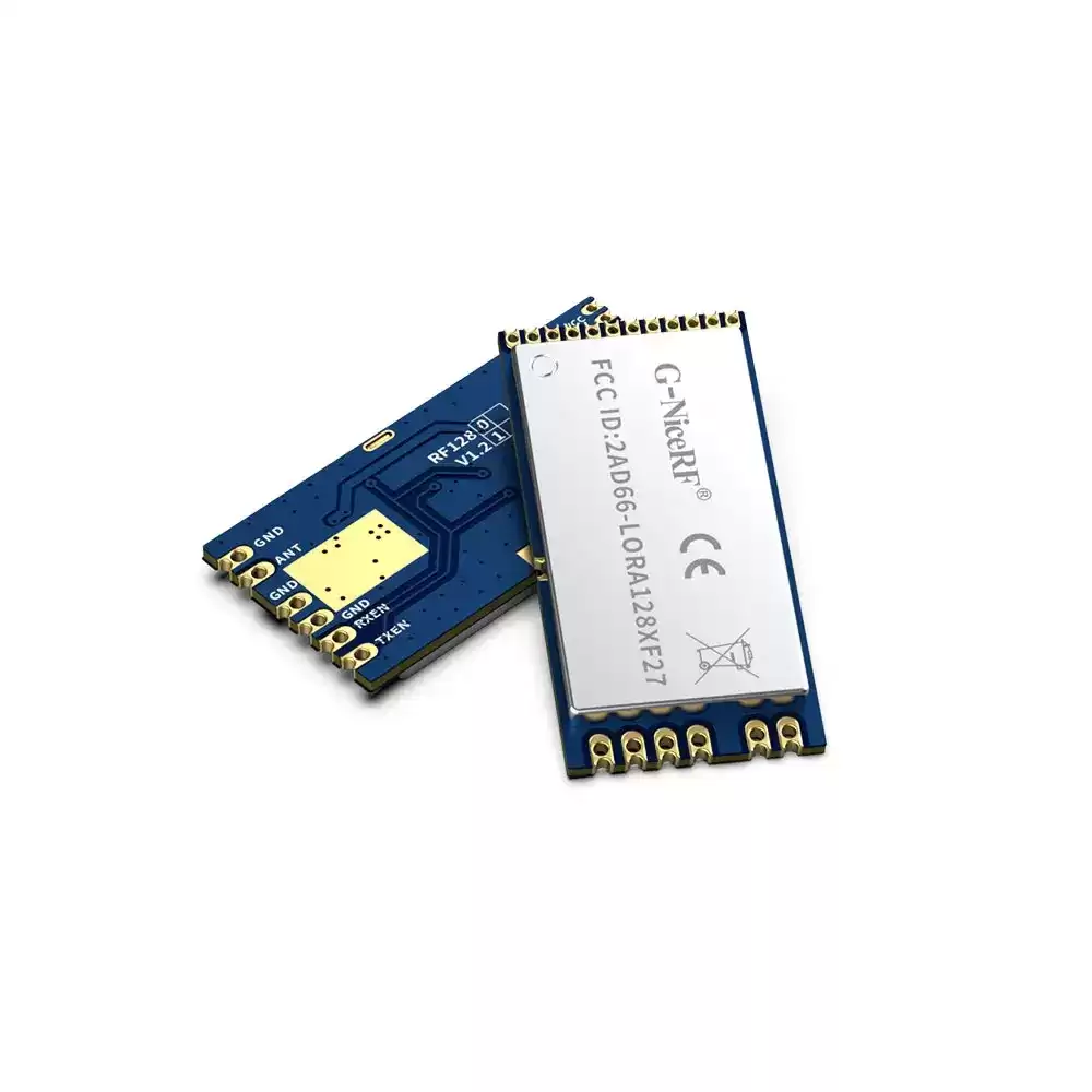 LoRa1280F27: Módulo LoRa SX1280 de 500 mW con certificación FCC ID y CE-RED de 2,4 GHz y alimentación de interfaz SPI