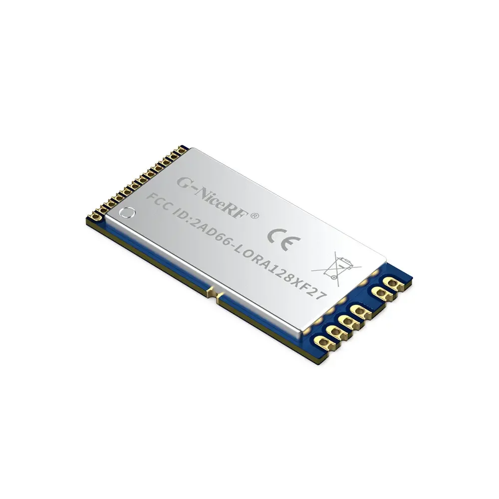 LoRa1280F27: Módulo LoRa SX1280 de 500 mW con identificación FCC y certificación CE-RED de 2,4 GHz con alimentación de interfaz SPI