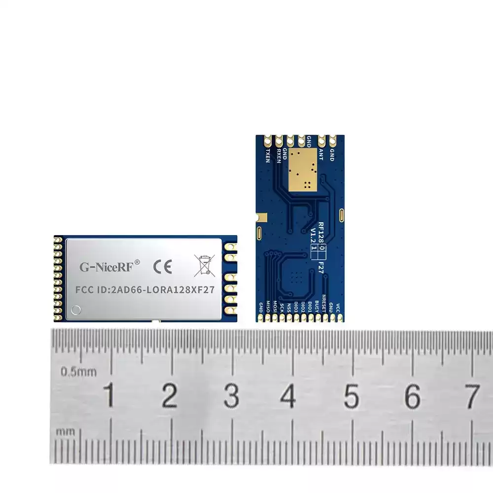 LoRa1281F27: Módulo LoRa SX1281 de 500 mW con certificación CE-RED y FCC ID de 2,4 GHz y TCXO