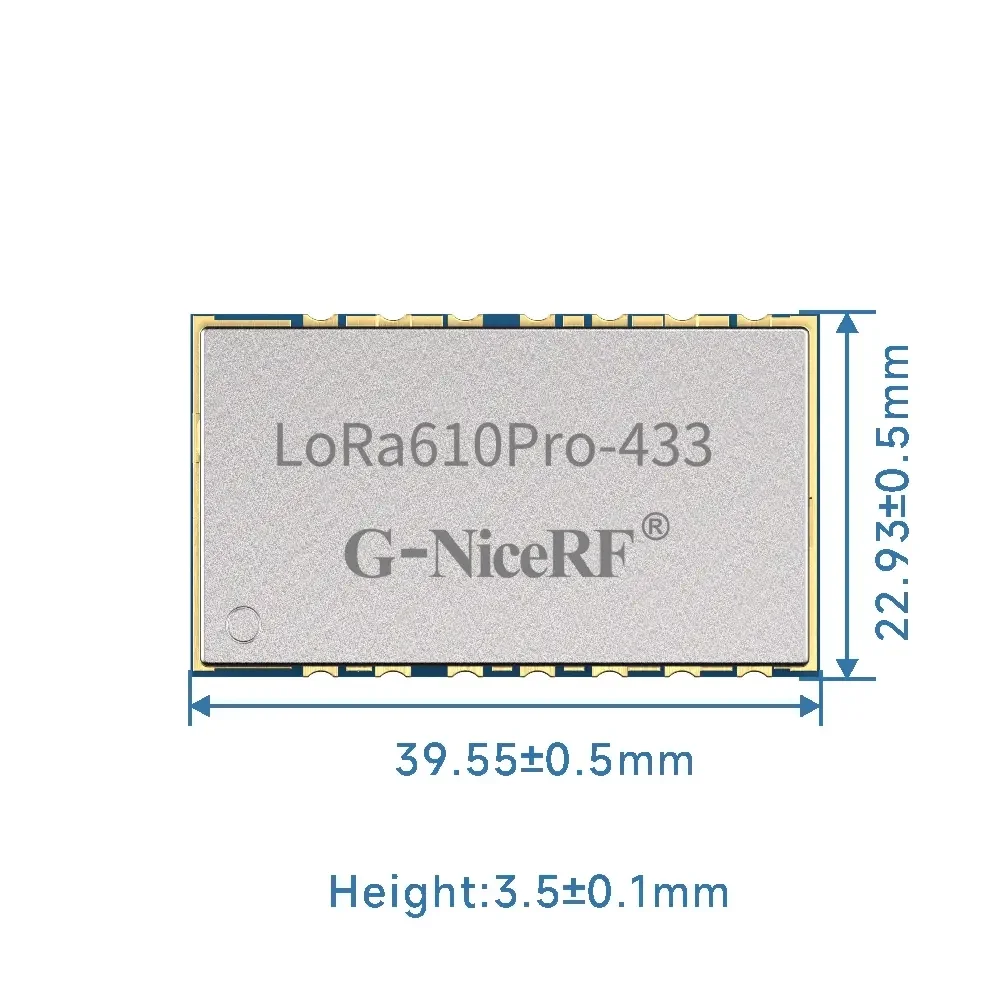 LoRa610Pro: módulo Uart LoRa de tamaño pequeño integrado de 100 mW con protección ESD