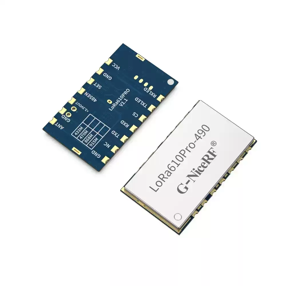LoRa610Pro: Módulo LoRa UART integrado de tamaño pequeño de 100 mW con certificación KC/ANATEL y protección ESD.