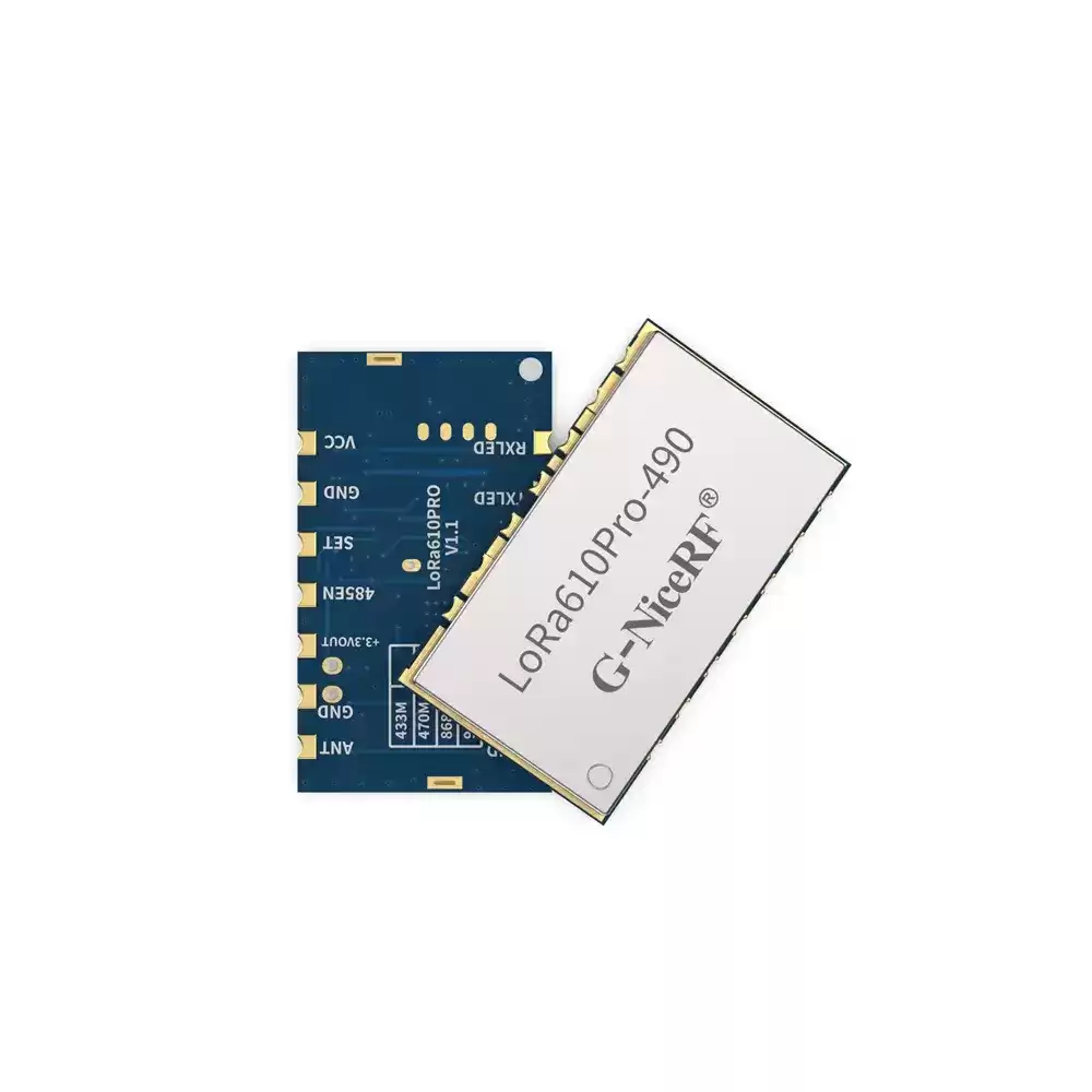 LoRa610Pro: Módulo LoRa UART integrado de tamaño pequeño de 100 mW con certificación KC/ANATEL y protección ESD.