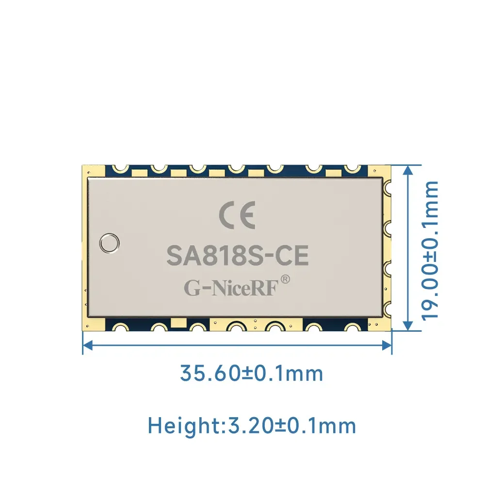 SA818S-CE: Módulo Walkie Talkie analógico de 1 W con certificación CE-RED y alcance de 3 a 5 km