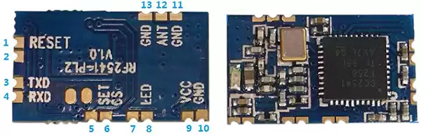 Definición de pines del módulo BLE RF2541-PL2 Definición de pines del módulo BLE RF2541-PL2
