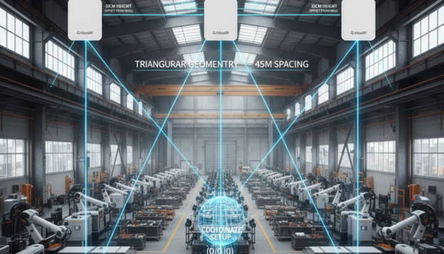 Implementación de UWB RTLS para máxima cobertura en la fábrica.