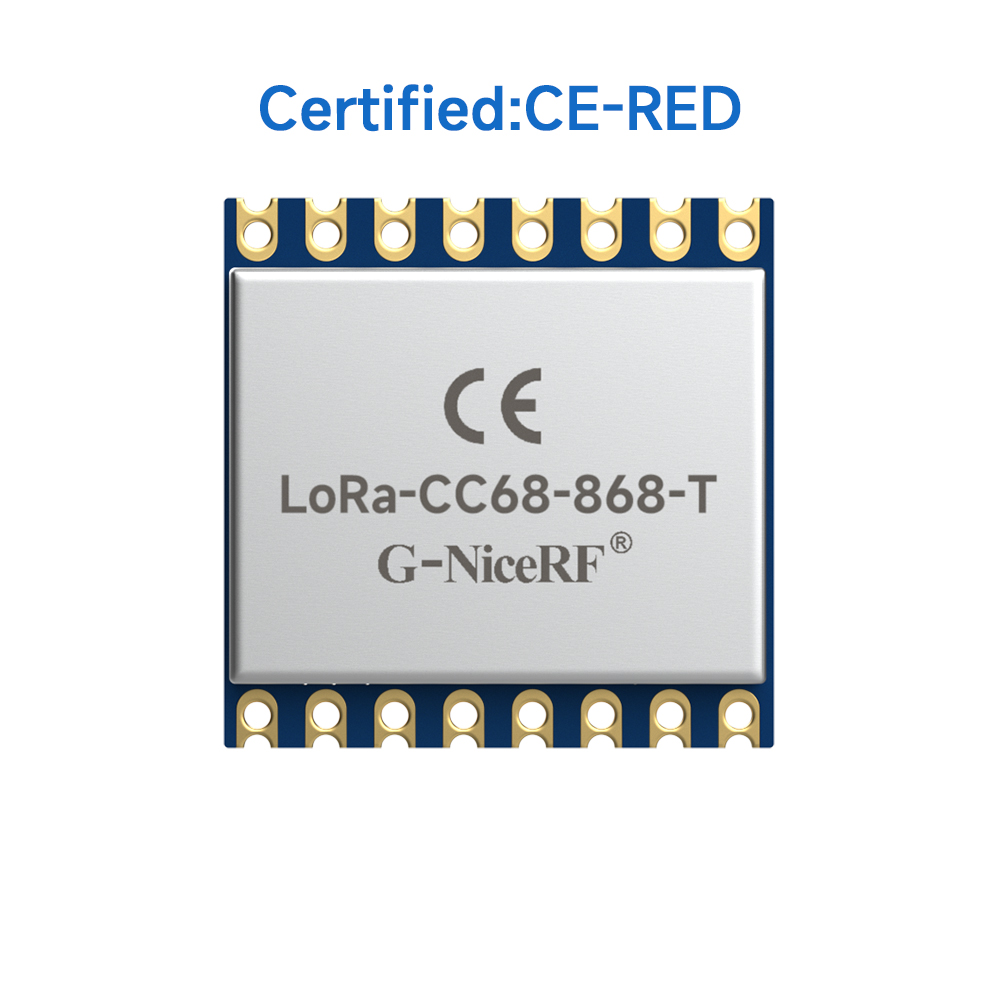 LoRa-CC68-868-T: M&oacute;dulo transceptor inal&aacute;mbrico LoRa LLCC68 con certificaci&oacute;n CE-RED, TCXO y protecci&oacute;n ESD