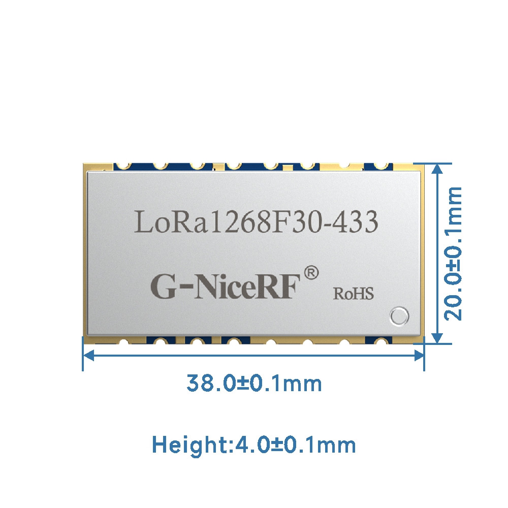 LoRa1268F30: M&oacute;dulo inal&aacute;mbrico SX1268 de 433 MHz y 2 W con interfaz SPI y protecci&oacute;n ESD
