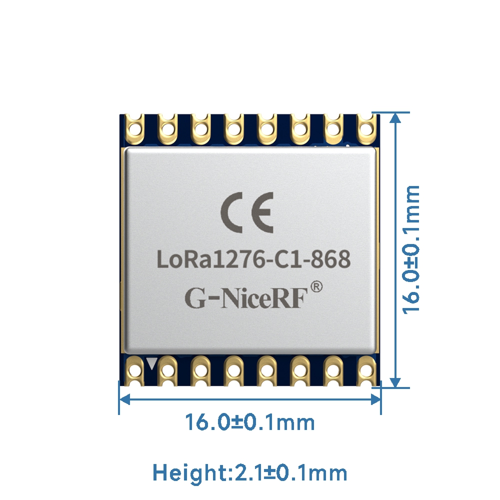 LoRa1276-C1-868: M&oacute;dulo LoRa SX1276 de 868 MHz y 100 mW con certificaci&oacute;n CE-RED y protecci&oacute;n ESD