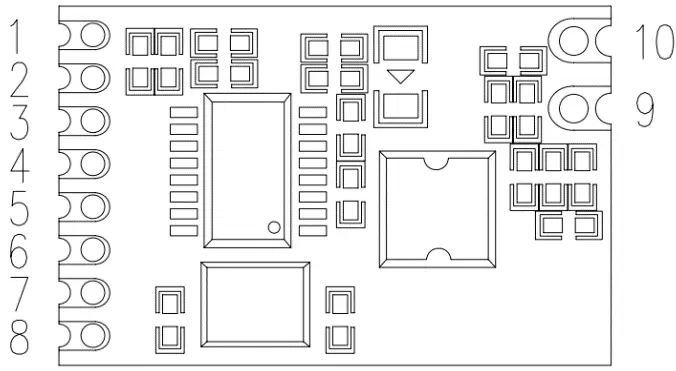 Definición de pines del módulo transmisor inalámbrico ASK STX885