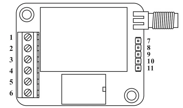 Definición de pines del módulo de conmutación inalámbrica SK100-RX