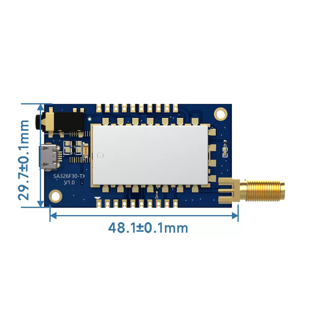 SA326F30: M&oacute;dulo de audio inal&aacute;mbrico de baja latencia y frecuencia de muestreo de 48K