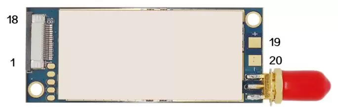 Definición de pines del módulo inalámbrico DMR858S.