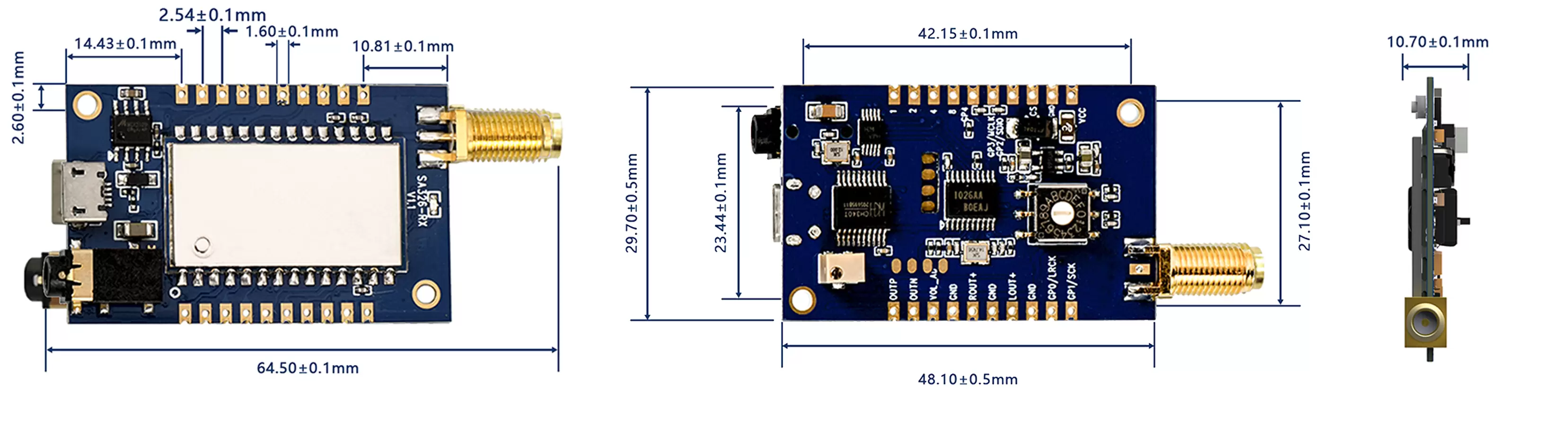 Módulo de audio inalámbrico de alta fidelidad